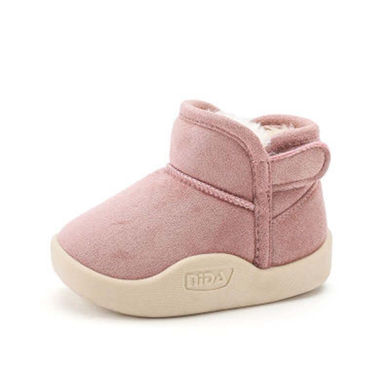 Neue Baby Jungen Winter Schnee Stiefel freundlicher Warme Dicken Plüsch Schuhe Mädchen Kurze Martin Stiefel Kleinkind Nicht-Unterhose weiche Baumwolle Stiefel