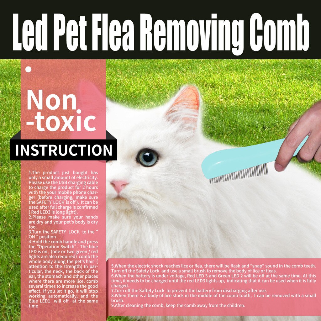 Peine eléctrico para piojos, cepillo de perro mascota, filtro de pulgas, peine removedor de piojos, accesorios de decoración para el hogar, los productos más vendidos del
