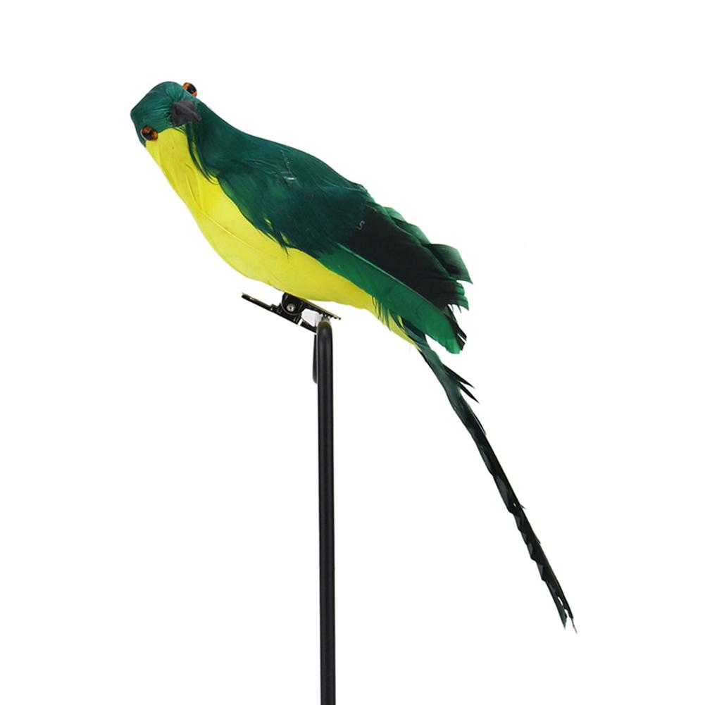Plume perroquet en mousse 20CM | Grand perroquet en araignée, fenêtre, décoration de maison, oiseau décoratif de jardinage: green