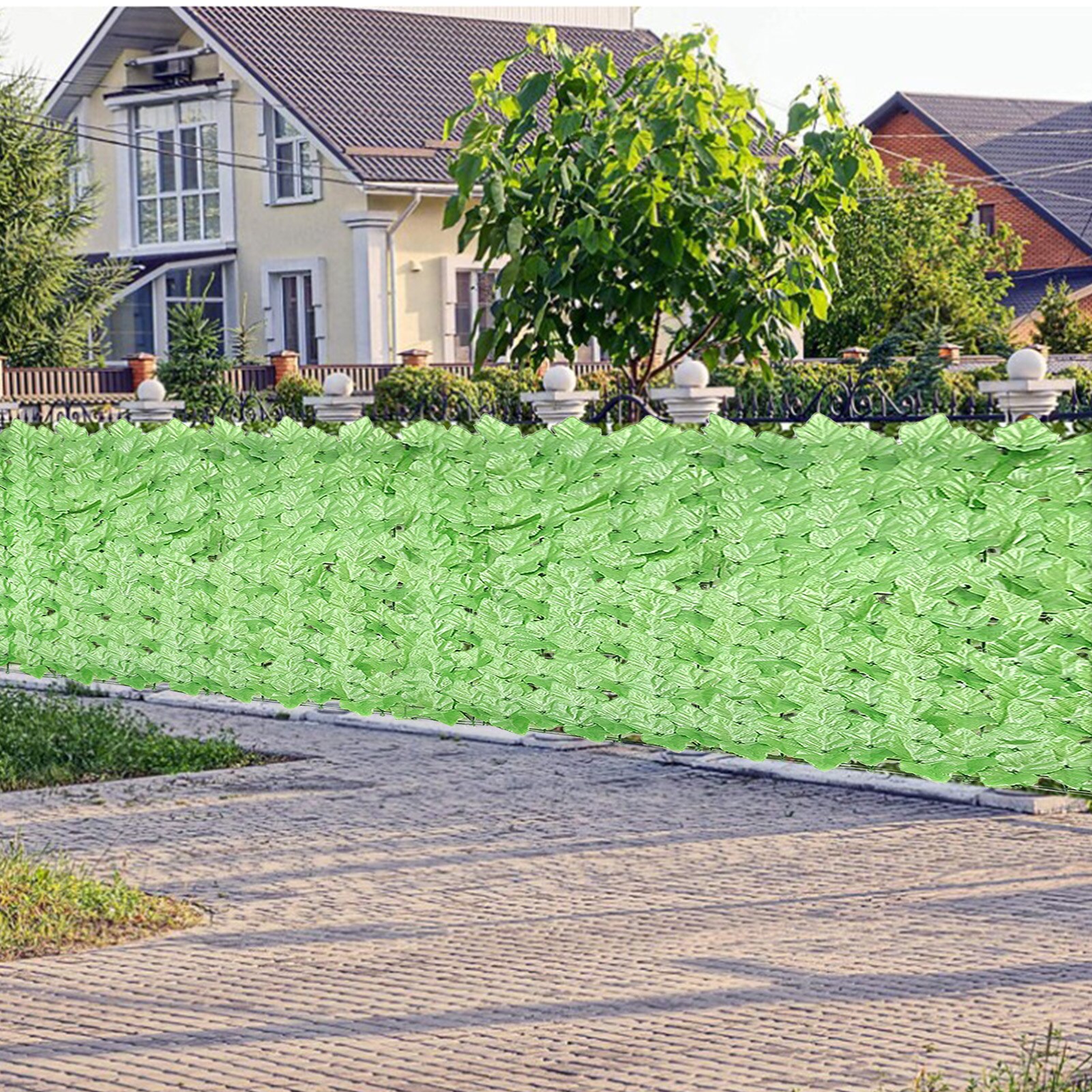 1.3M Artificial Leaf Garden Fence Screening Roll UV Fade Protected Privacy Artificial Fence Wall Landscaping Ivy Garden Fence