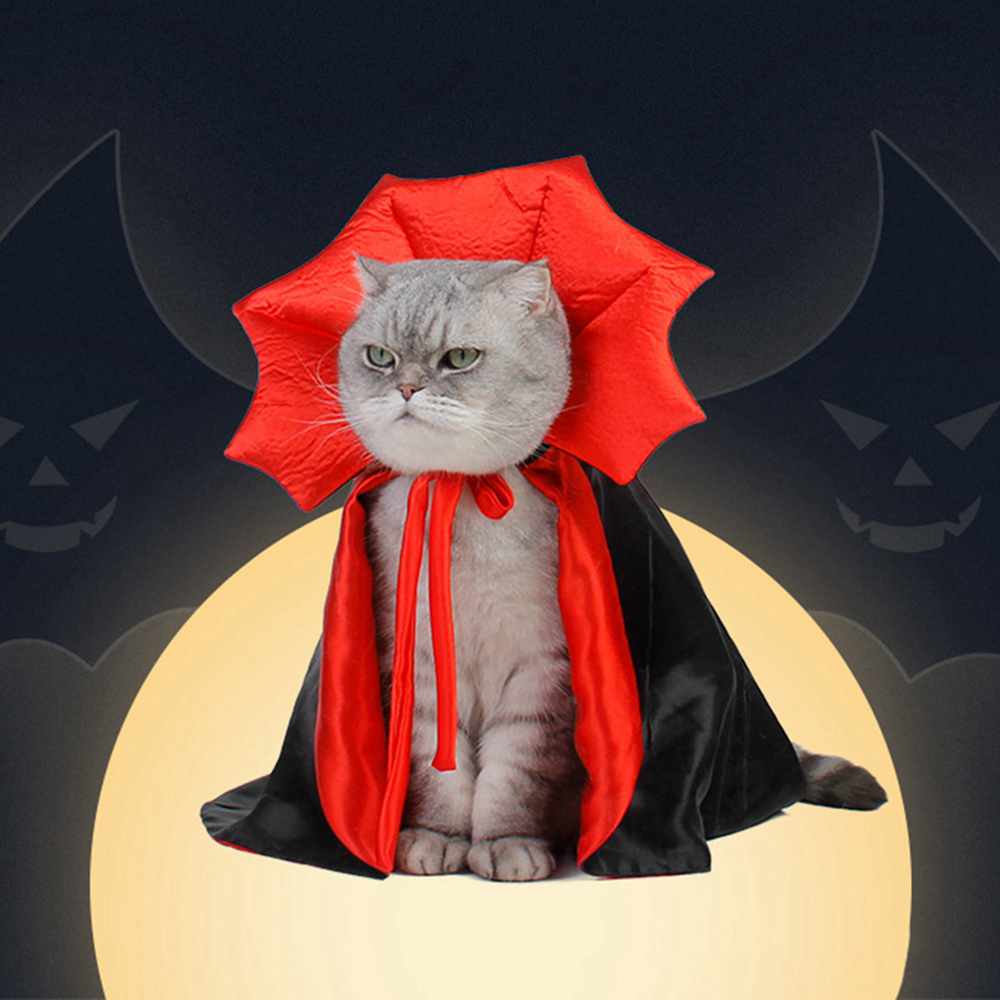 Leuke Halloween Huisdier Kostuums Cosplay Vampier Mantel Voor Kleine Hond Kat Kitten Puppy Jurk Kawaii Huisdier Kleding Kat Accessoires