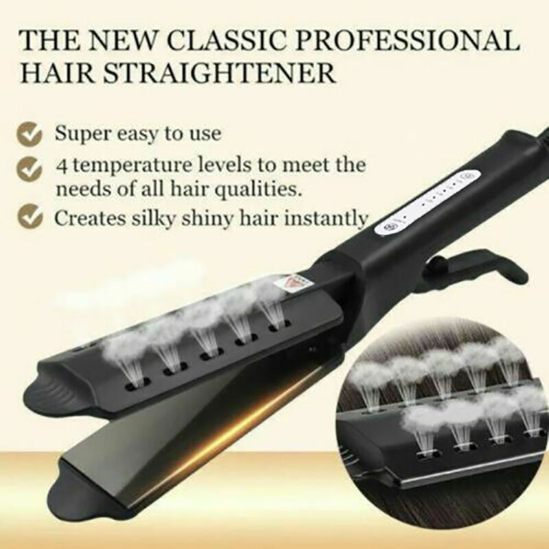 Hair Straightener Four-gear temperature adjustment Ceramic Tourmaline Ionic Flat Iron Corrugation Hair Straightener For Women