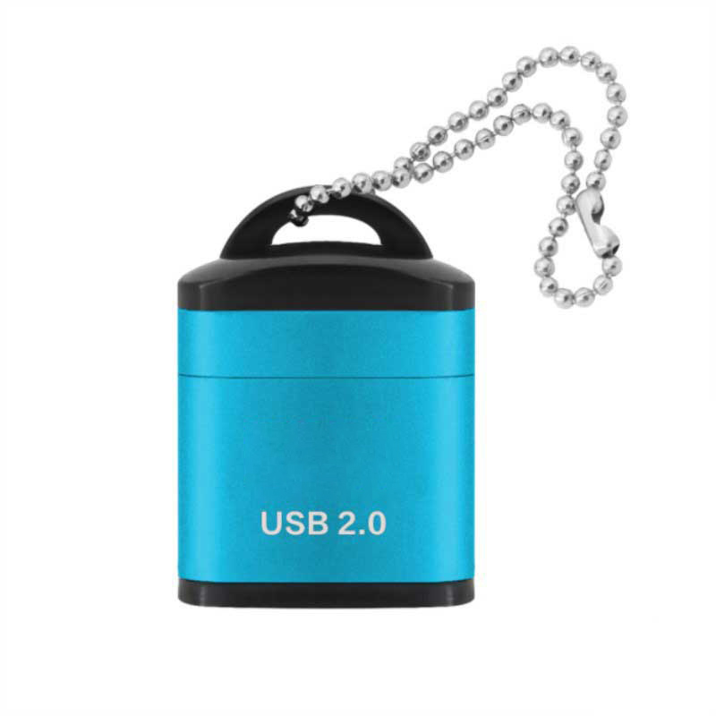 Mini USB 2.0 Card Reader Memory Card Adapter for TF/Micro Sd Cards Reading High Speed Card Reader with Plastic Lid Key Ring: Rose Gold