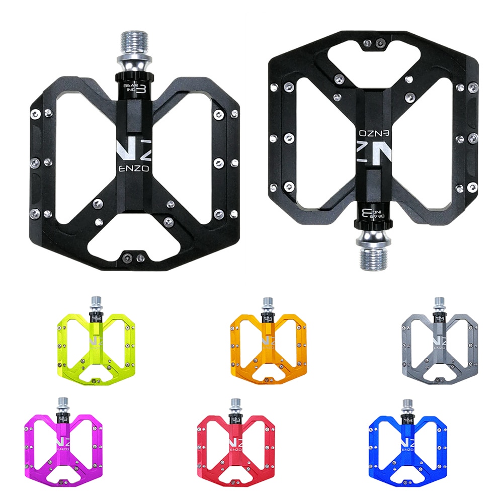 SHANMASHI ENZO Flat Foot Ultralight Mountain Bike Pedals MTB Aluminum Sealed 3 Bearing Anti-Slip Bicycle Pedals Bicycle Parts