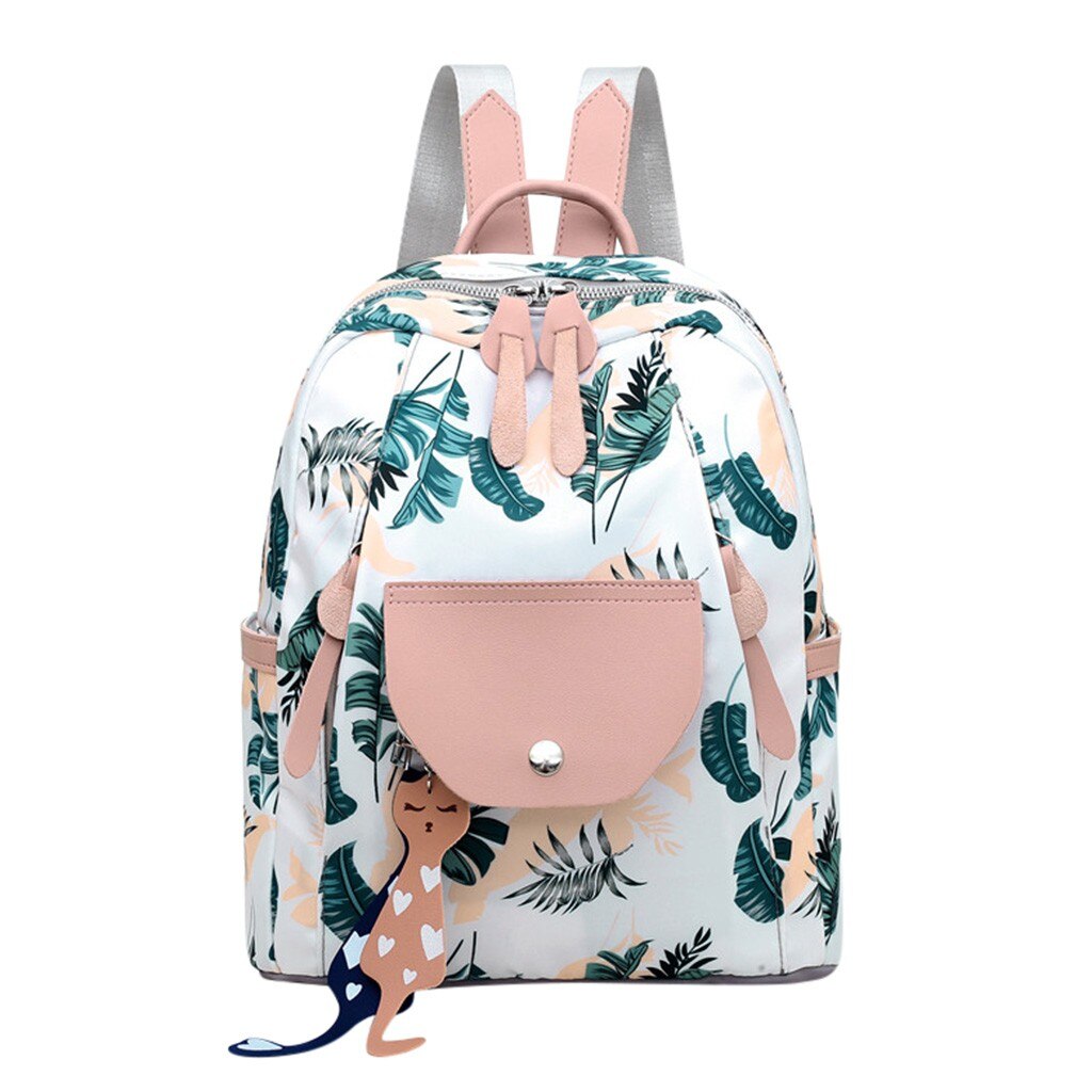 Vrouw Print Rugzak Casual Luxe Grote Capaciteit Rugzak Toevallige Strand Laptoptas Leuke Bolsa # G3: green