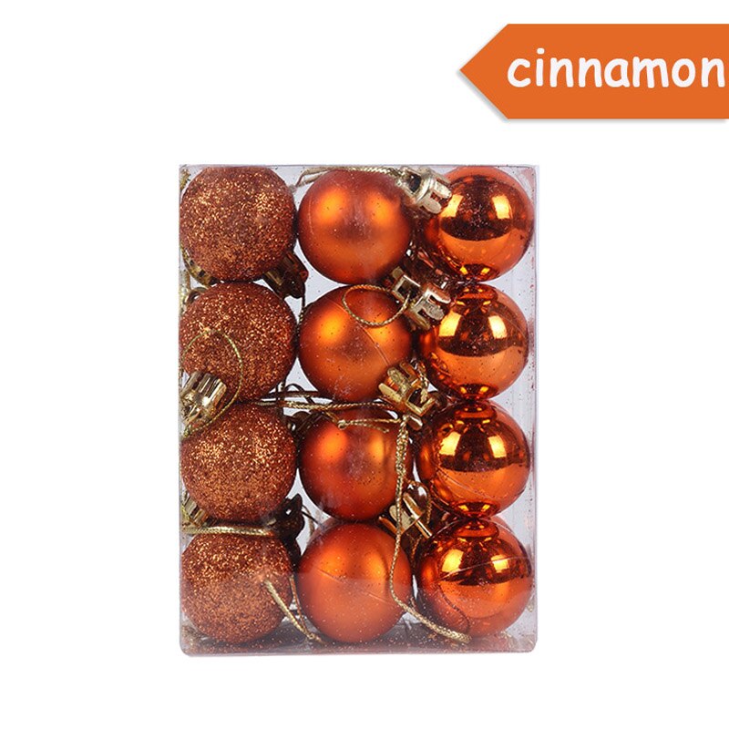 WEIGAO 24pcs Christmas Tree toys Decorations Ball Bauble Xmas Party Hanging Ball Ornaments Decorations for Home Year Navidad: 24pcs bronze ball