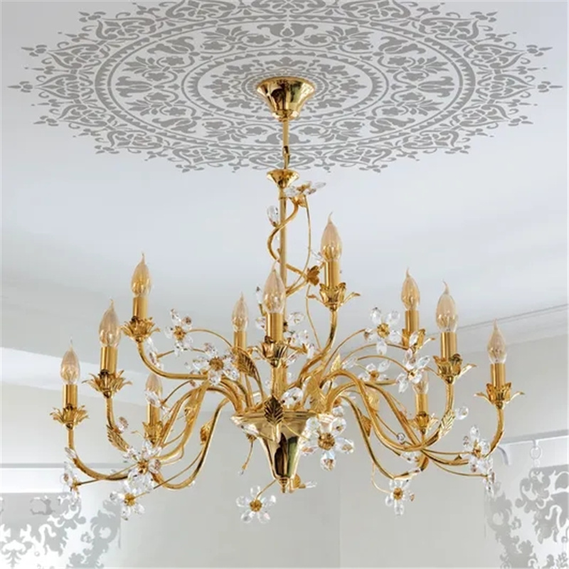 Mandala Drawing Craft Stencil Reusable Mandala Auxiliary Painting Template for Wood Wall Floor Fabric Tile