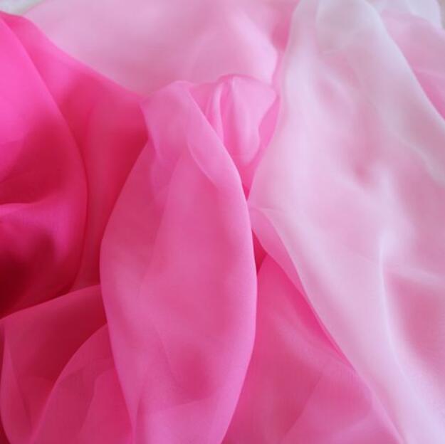 Ombre 100d chiffon stof blødt farvet dans cosplay kjole åndbar flydende diy symateriale