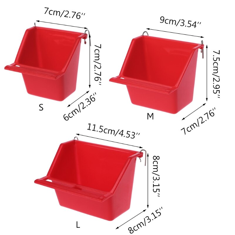 Plastic Parrot Bird Feeder Bowl Water Drinking Device Bird Pigeons Feeding Cup