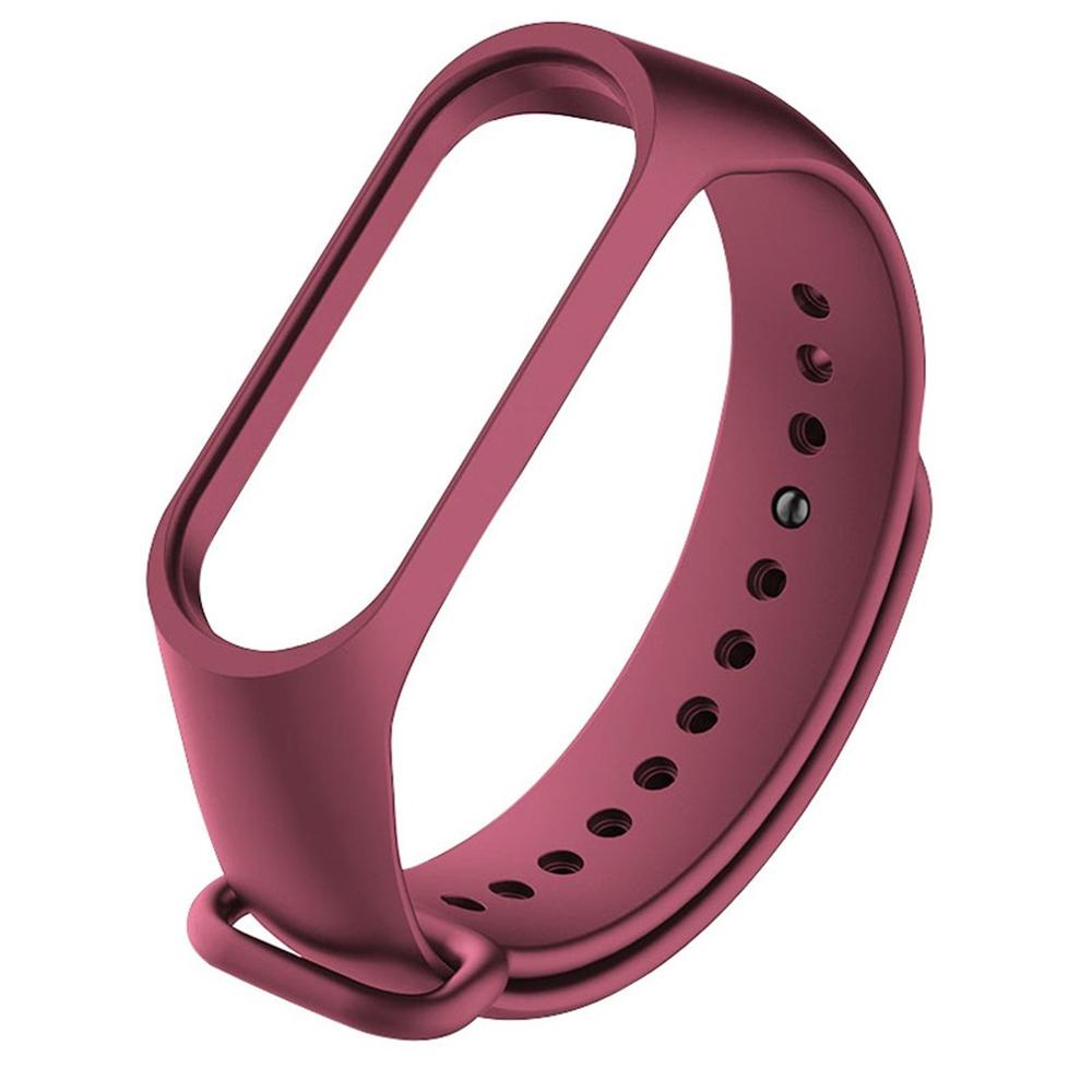 Correa de silicona deportiva para Xiaomi Mi Band 4/3, repuesto para pulsera deportiva: Red wine