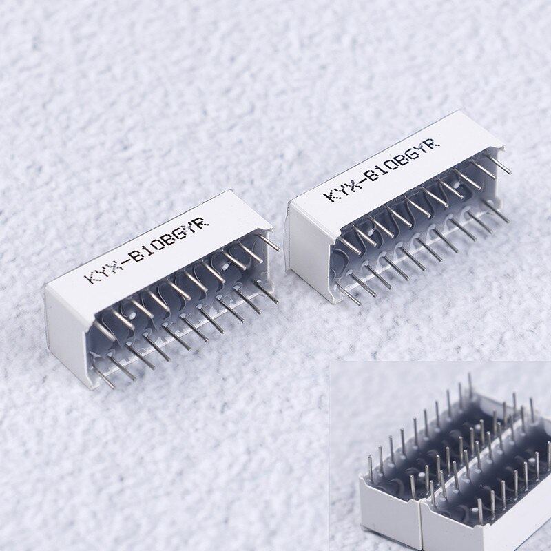 10-Segment Yellow LED Bargraph Display Module – 2.5V, 20 Pins, Compact Size