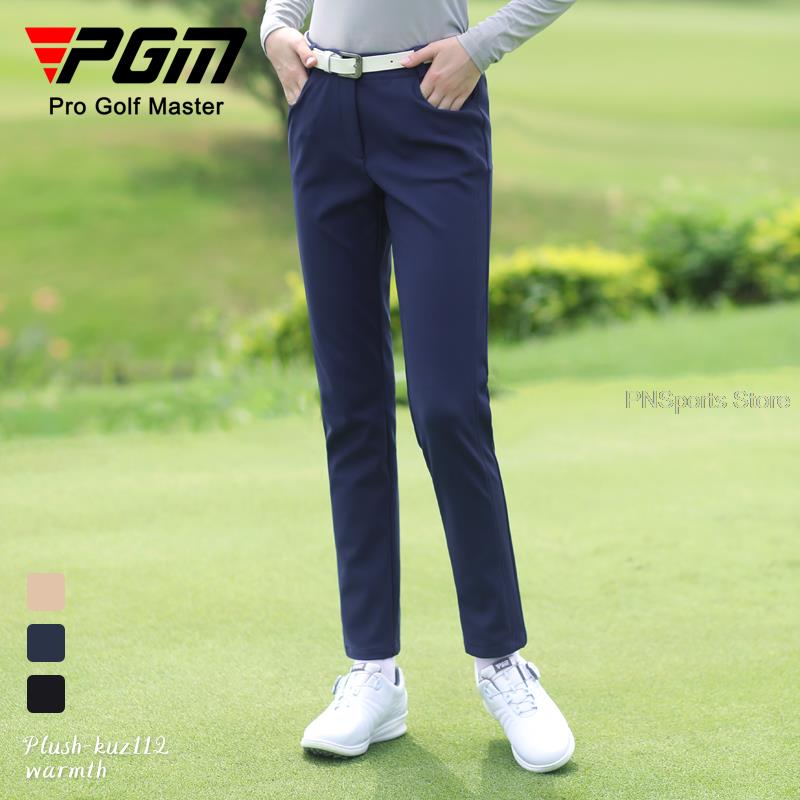 Pgm Golf Hosen Für Frauen Winter warm Halten Golfspieler Hosen Damen schlank passen Sport Tragen Vlies lässig Hosen Selbst-heizung