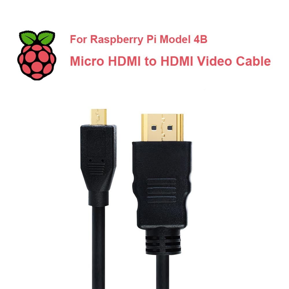 Raspberry Pi 4B Micro Hdmi Naar Hdmi Video Kabel Ondersteuning 4K Hdmi Adapter Cord Voor Tablet Hdtv Android Telefoon raspberry Pi 4B 1.0M