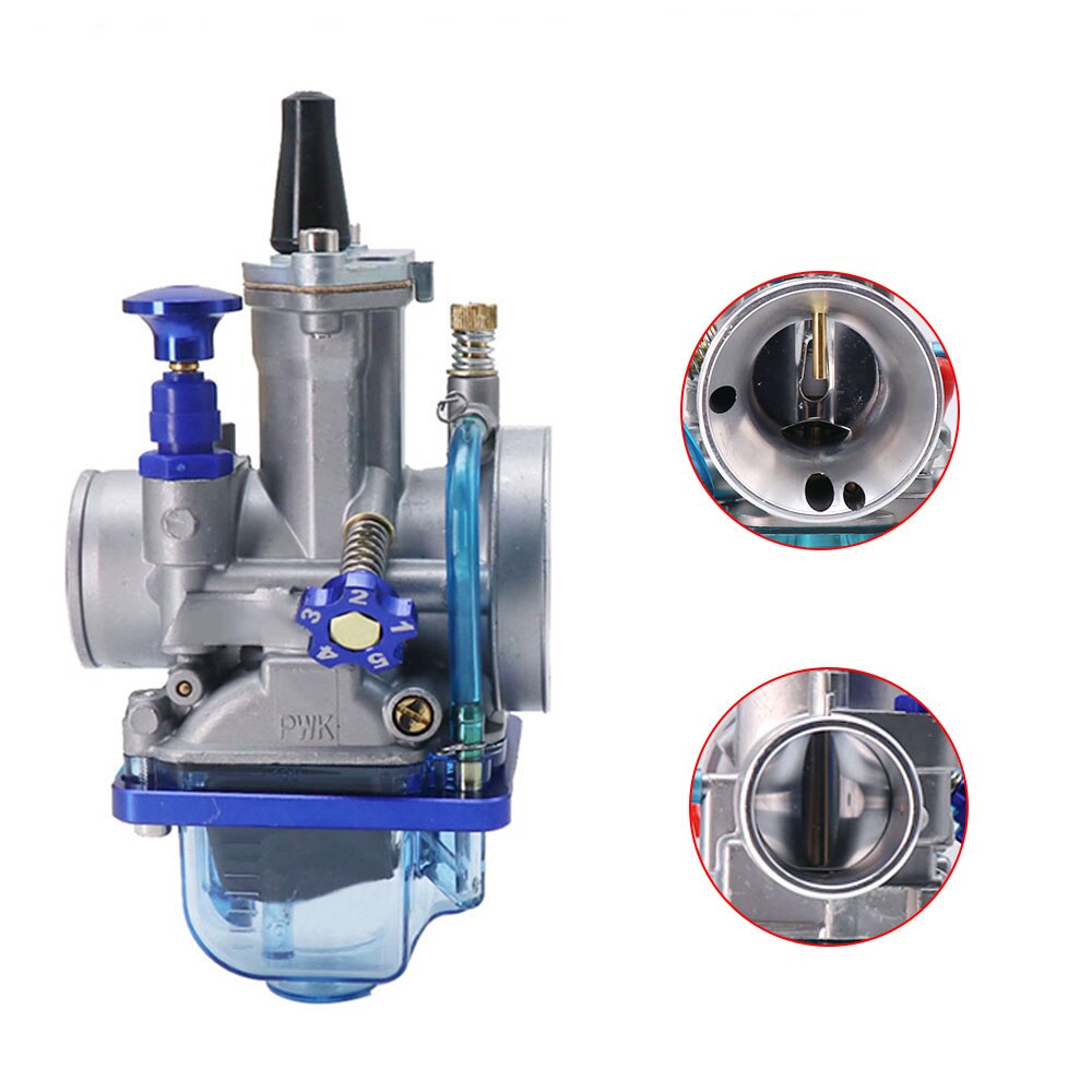 ZSDTRP-carburador para motocicleta Keihin Power Jet PWK, cubierta transparente azul, para 28, 30, 32, 34mm, 2T, 4T