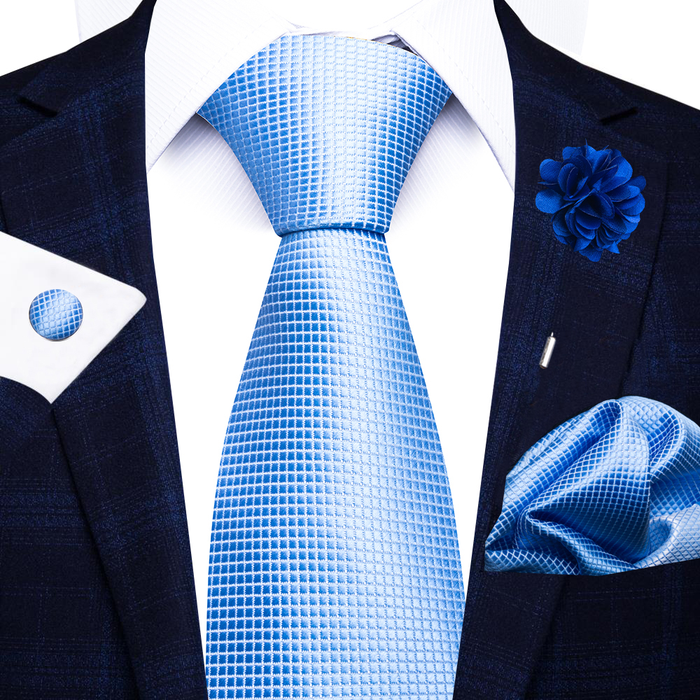 de vacaciones 8 cm corbata pañuelo gemelos Pin Set para hombres corbata raya traje rojo accesorios boda Gravatas: Marfíl