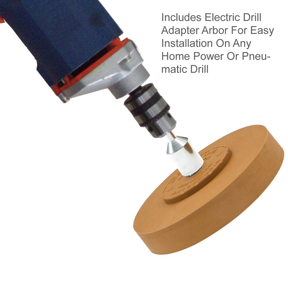 Auto sticker verwijderaar gum wiel voor lijm sticker pinstripe verwijderaar 4 inch