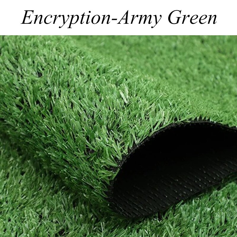 Artificial Turf Human Made Simulation Lawns Moisture-proof Mildew-proof Sod for Garden Football Yard Kindergarten Decoration: Encry  Army Green