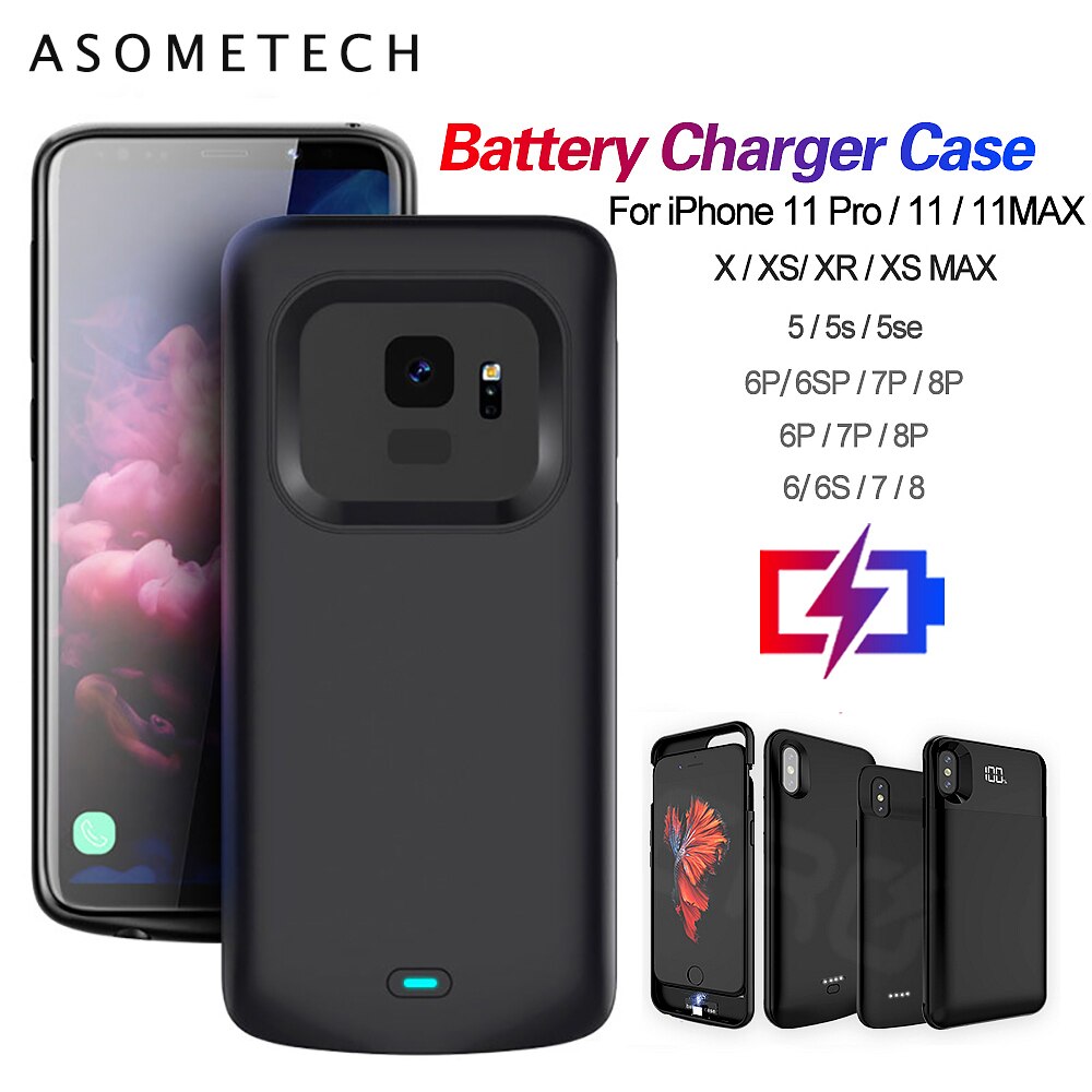 Phone Battery Charger Case For Samsung Galaxy S9 S8 Ultra 5000mAh Battery Charging Case Power Bank For Samsung Note 8 Note 9