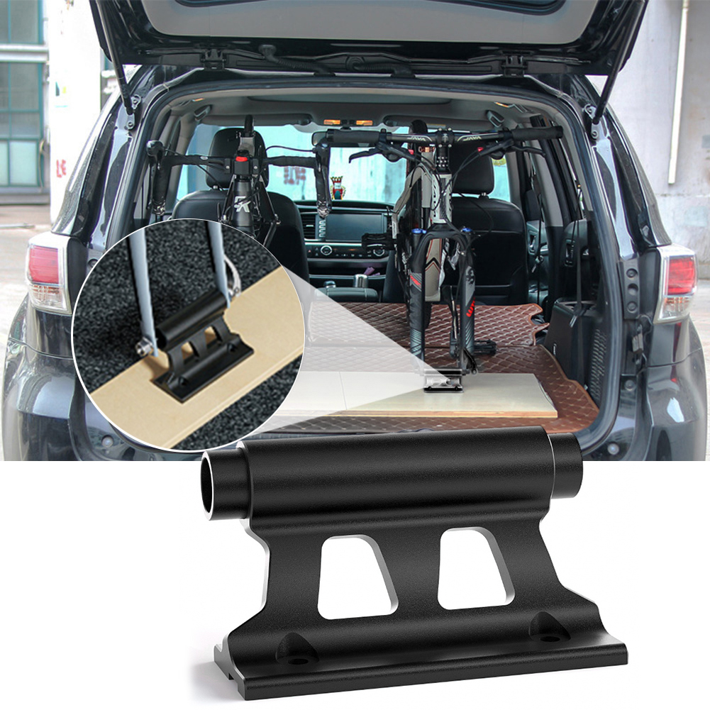 Alloy Bike Car Roof Mount Rack Bicycle Storage Transportation Front Fork Block Mount Rack Quick Release Thru Axle Carrier