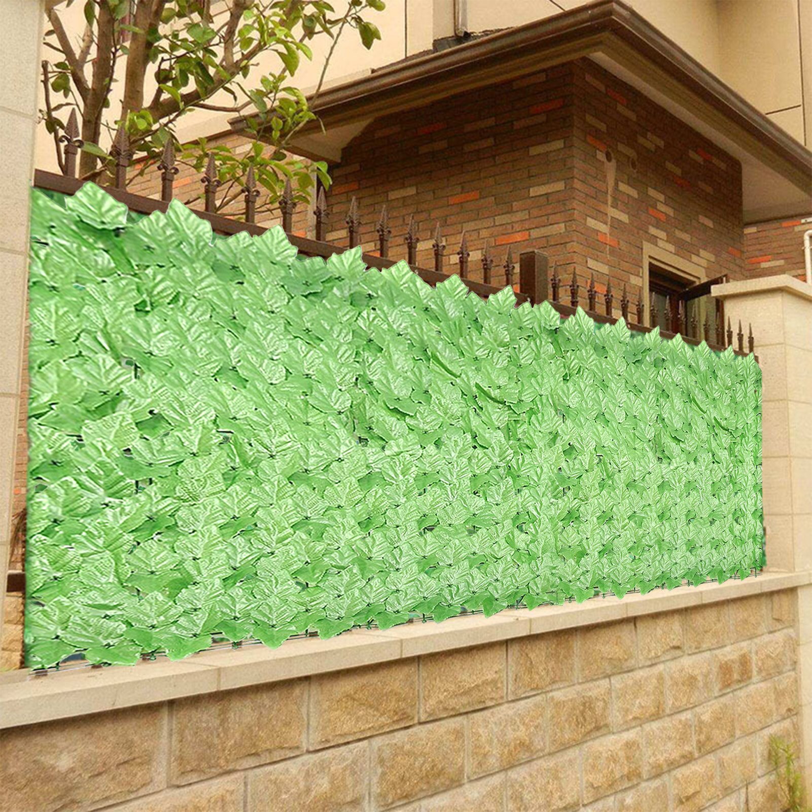 1.3M Artificial Leaf Garden Fence Screening Roll UV Fade Protected Privacy Artificial Fence Wall Landscaping Ivy Garden Fence