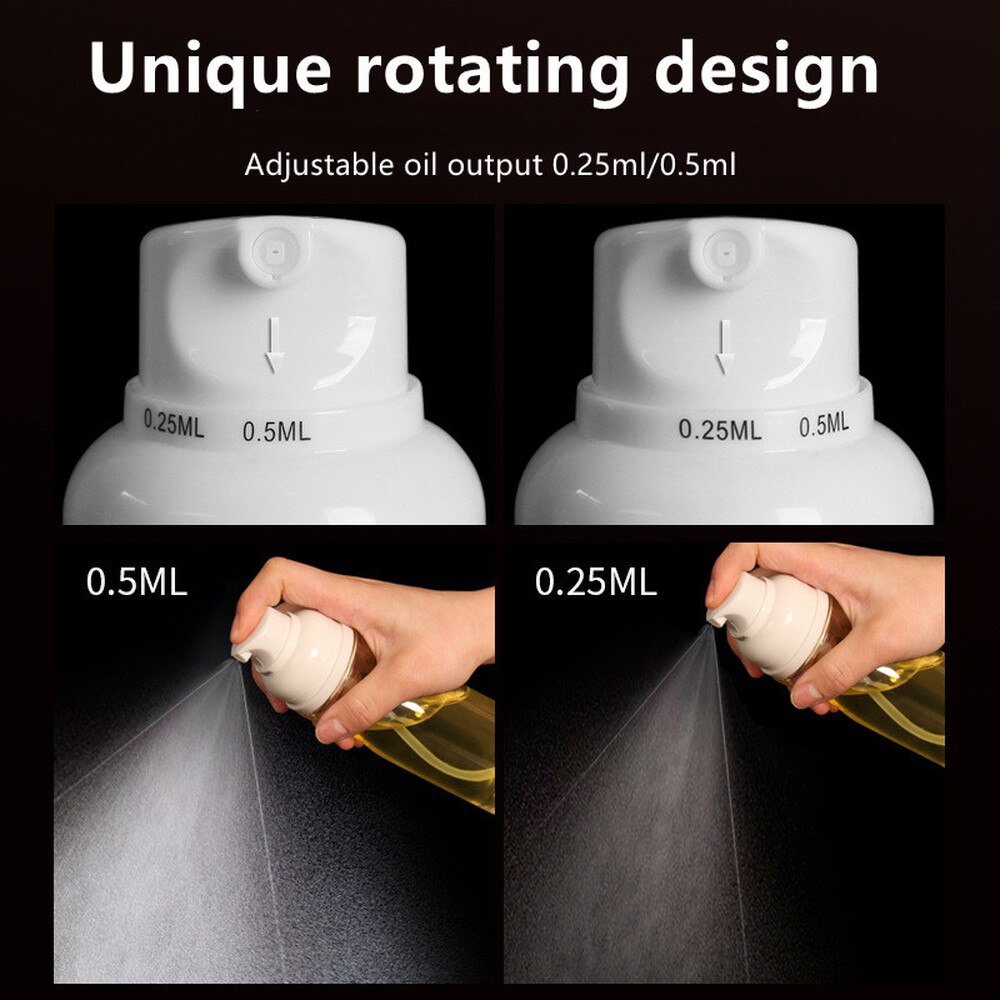 Kitchen Oil Spray Bottle Household Barbecue Edible Oil Spray Can Press Oil Spray Bottle Olive Oil Seasoning Bottle 200ml