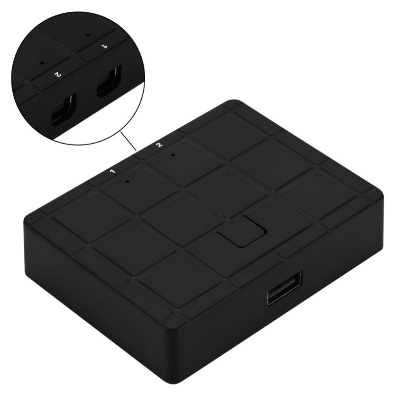 USB 2,0 Hub 2in1aus USB Auto teilen schalten Konverter Splitter für PC Computer