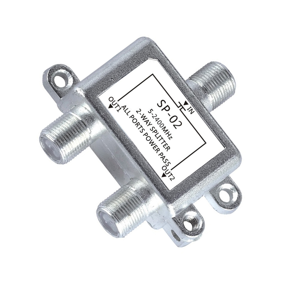 Divisor de cabo coaxial de 2 maneiras, 5-2400mhz, antena de tv, receptor de sinal de satélite, conector sat/ant, diplexador coaxial para satv/catv, imperdível