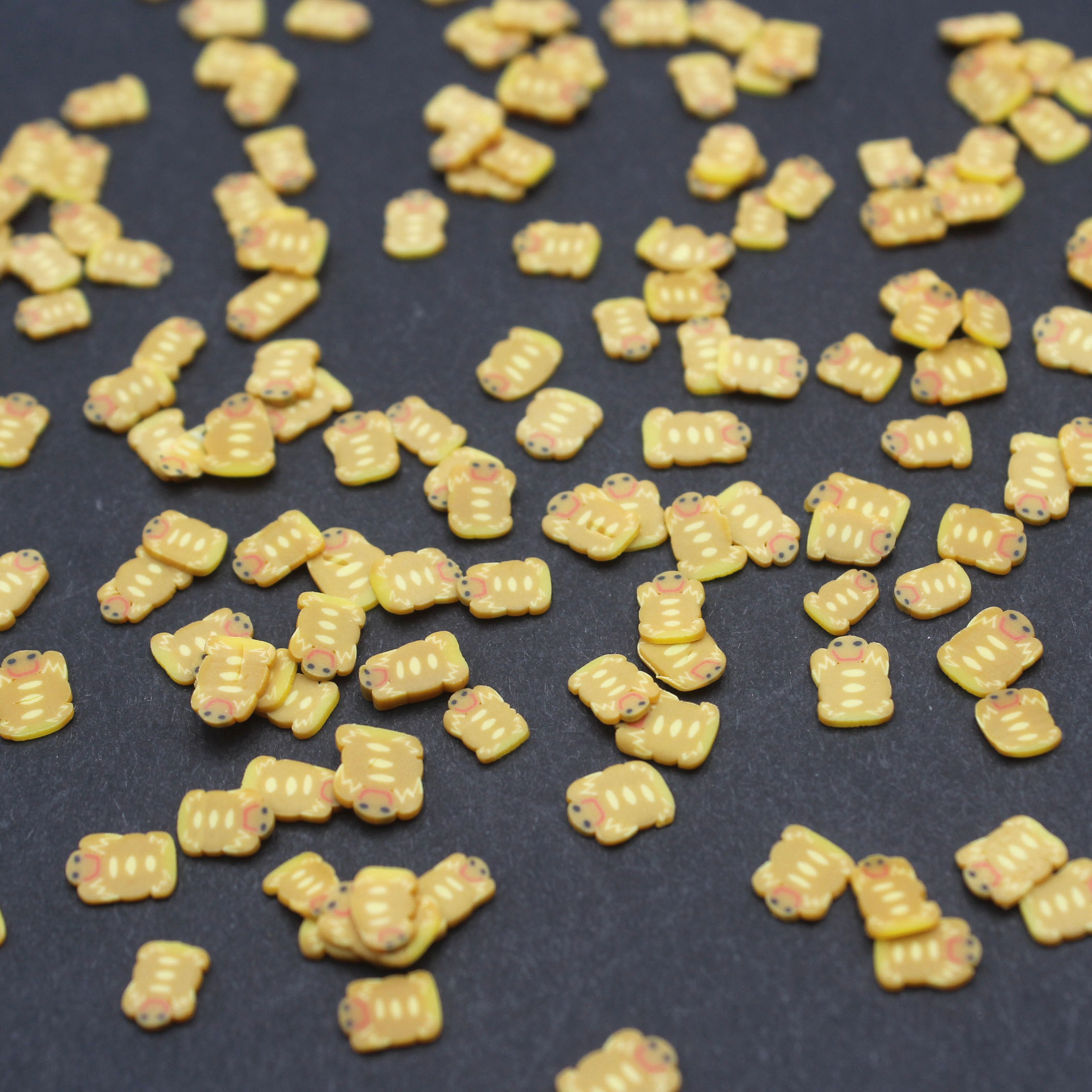 100g/Lot 5mm Gingerbread Man Polymer Clay Slices Christmas Themed Sprinkles for DIY Crafts