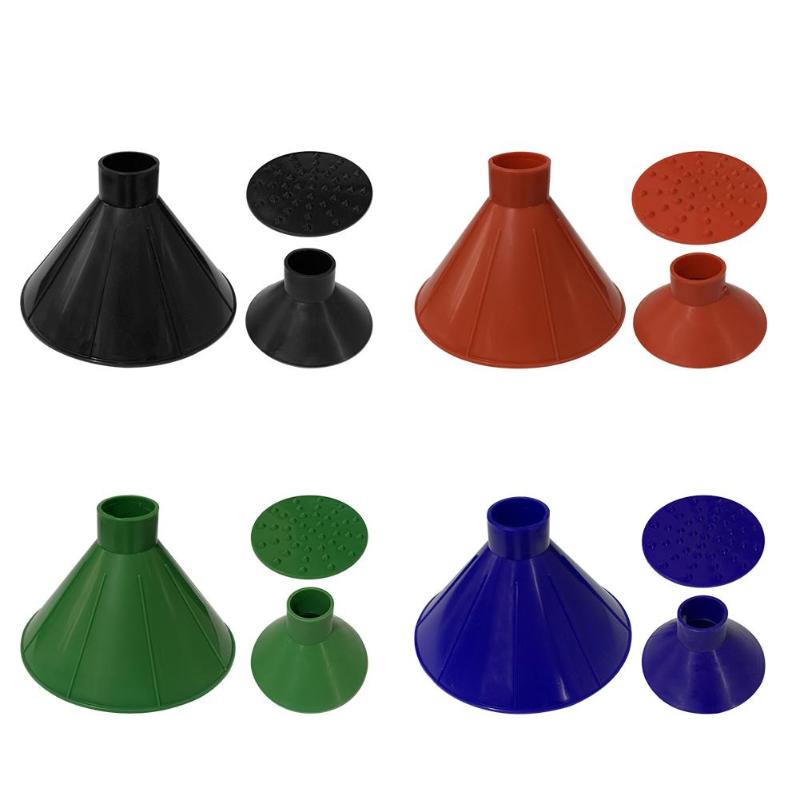 3pcs/set Magical Car Windshield Ice Scraper Cone Shaped Snow Remover Funnel Snow Remover Deicer Cone Deicing Shovel Tool