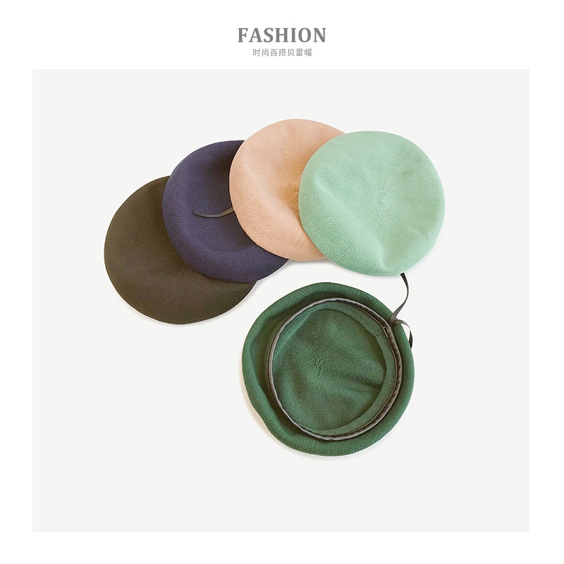 Lato moda beret kapelusz kobiety płaskie czapki kapelusze dama dziewczyna berety kapelusz kości kobieta Franch styl 90 s dziewczyny czapka malarza