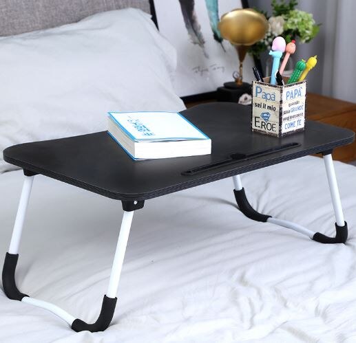 Louis Factory Folding Desk Dormitory Learning Desk Simple Small Desk Bed Desk Folding Computer Desk: Black