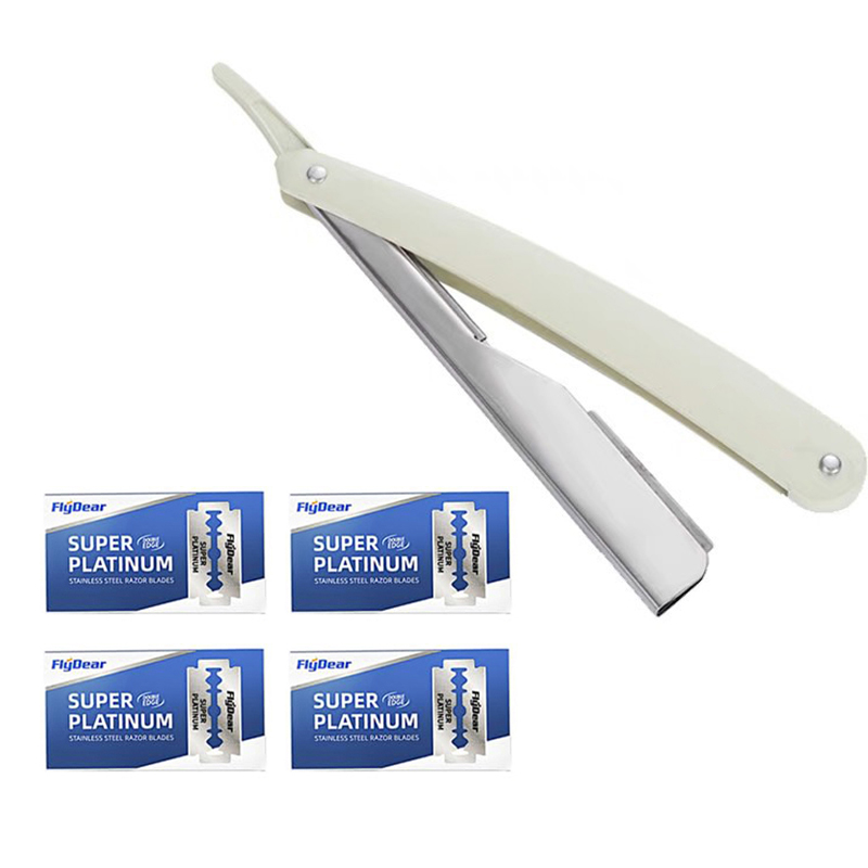 Manual Shaver for Men Barbershop Razor Stainless Steel Shank Is Easy To Use Safety Razor 1Pcs Shaving Razor with Blades: SKY BLUE