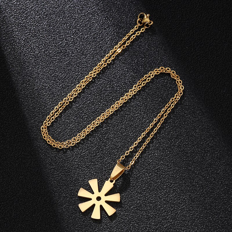 African Traditional Symbol Pendant Necklaces for Stainless Steel Gold/Steel Color Africa Adinkra Gye Nyame Ethnic Jewelry
