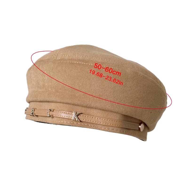 Artist Hat French Style Beret Polyester Beret Hat with Letter Ornament Letter Dress Up Hats Black Coffee Camel Khaki