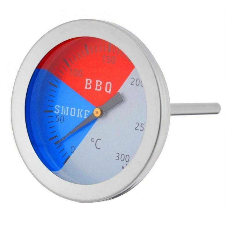 Rvs BBQ Roker Grill Thermometer Temperatuurmeter 50-800 Graden Fahrenheit 10-400/50-350/50-500 Graden Celsius: Zilver