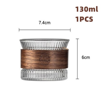 Japanilaistyylinen lasi kahvimuki pähkinä kuppi hiha lasikuppi lasit kawaii kuppi kahviastiat kauniit teemukit oluttuppi söpö muki: 130ml b