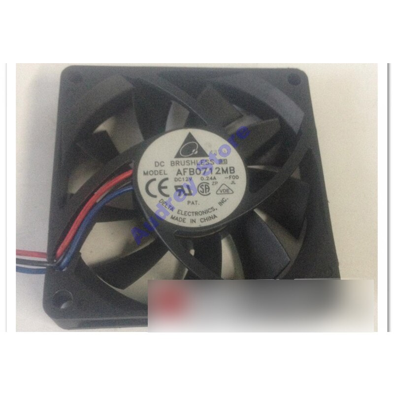 Originele Delta 7015 12V 0.24A 2.88W AFB0712MB-F00 Mute Dubbele Kogellager Fan 3300 Rpm 35CFM Air Blower