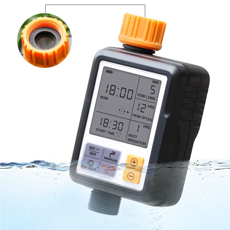 Dispositivo de riego automático para jardín, herramienta de controlador con temporizador, aspersor con pantalla Lcd