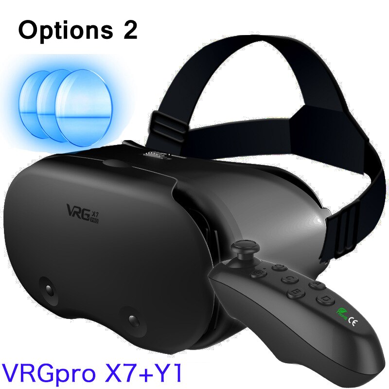 VRGPRO X7 VR Glasses Box For 5 To 7 Inch Smartphones Full Screen VR Headset 3D Helmet Movie Video Game Virtual Reality Devices: Option 2