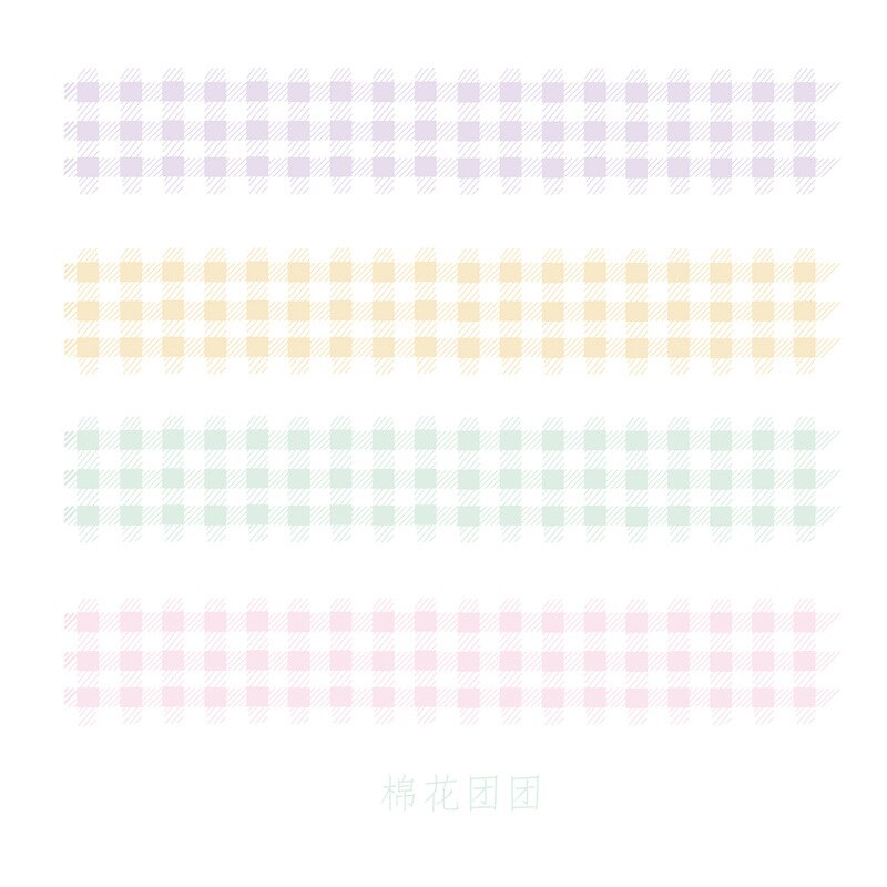 4 Stks/set Verse 20Mm * 2M Raster Lijnen Geometrie Washi Tape Set Scrapbooking Diy Masking Tape Dagboek Journal school Aanbod Briefpapier: 03