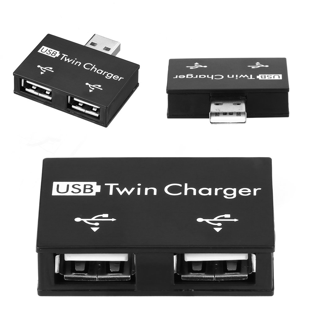 2 Port Charger Hub Adapter Usb Splitter Voor Telefoon Tablet Computer