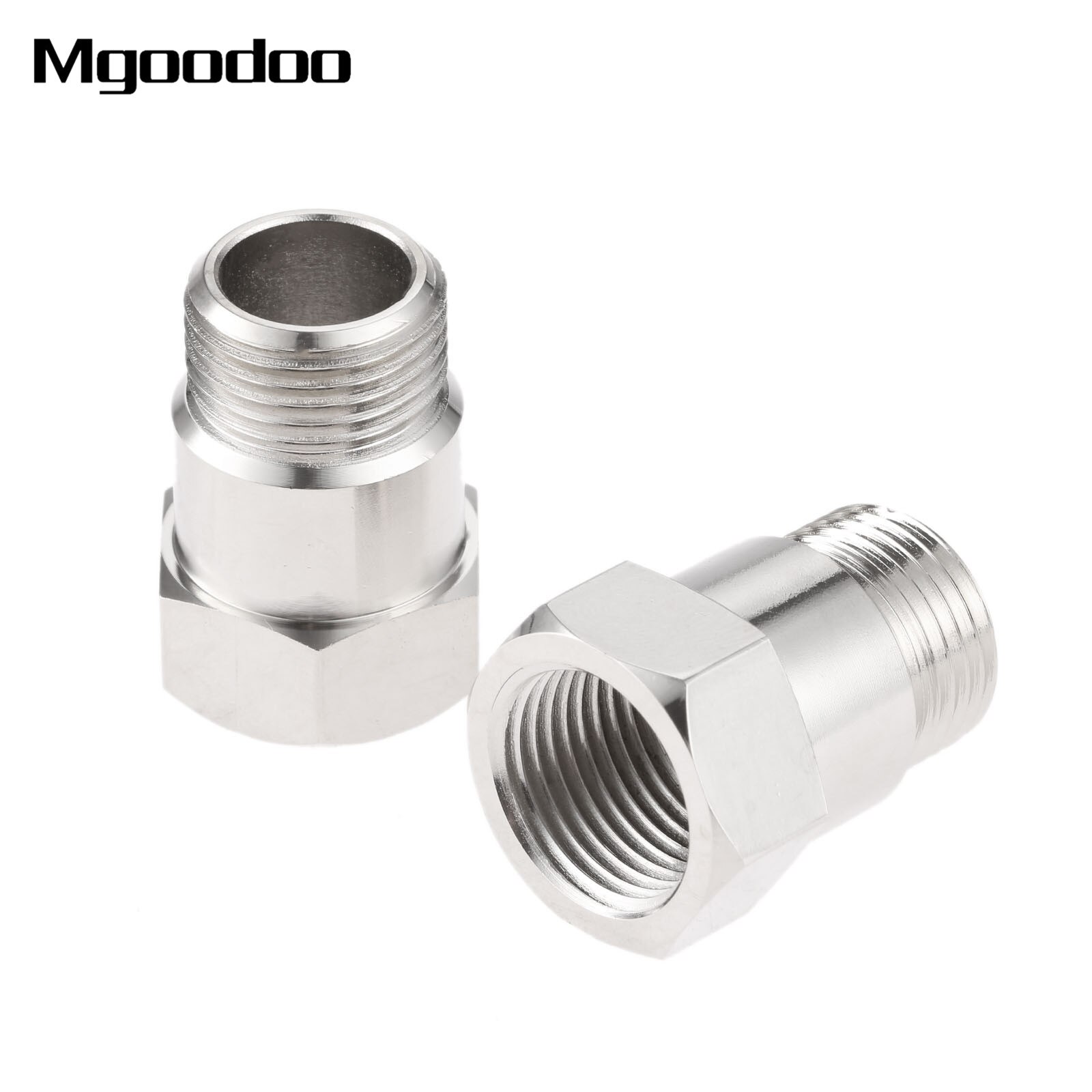 2Pcs Car Exhaust O2 Oxygen Sensor Test Pipe Extension Extender Adapter Spacer M18 X 1.5 Bung Thread 32mm Auto Parts