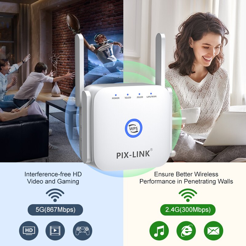 5G Wifi Repeater Wifi Signaal Versterker 5 Ghz Wireless Network Wifi Router 1200M Access Point Lange Range Extender wi-fi Booster