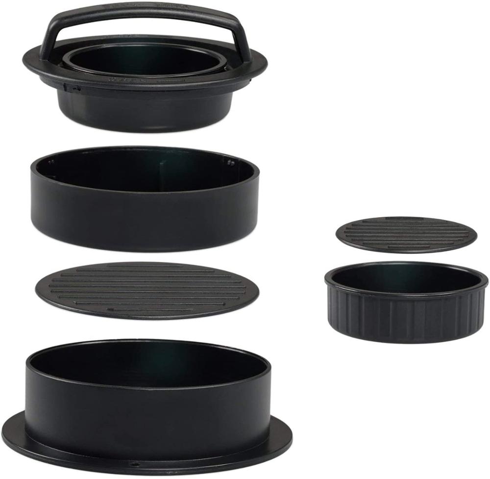 Burger Press 3-in-1 Hamburger Patty Maker Works Best for Burger Making Kit for Grilling Beef Burger Kitchen Grilling Accessories