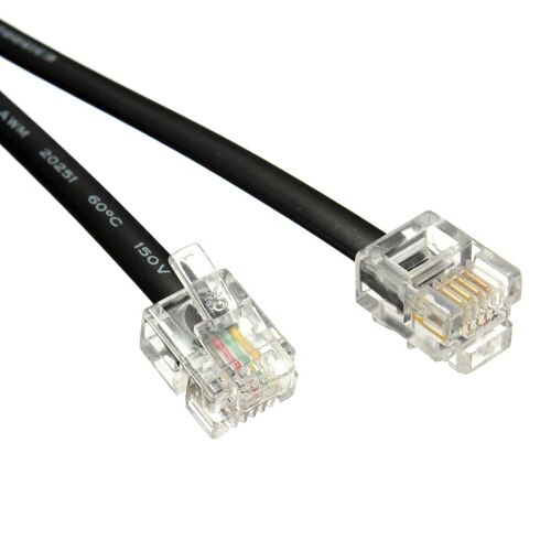 RJ11 6P4C Telephone Cable Cord ADSL Modem 2 Meters