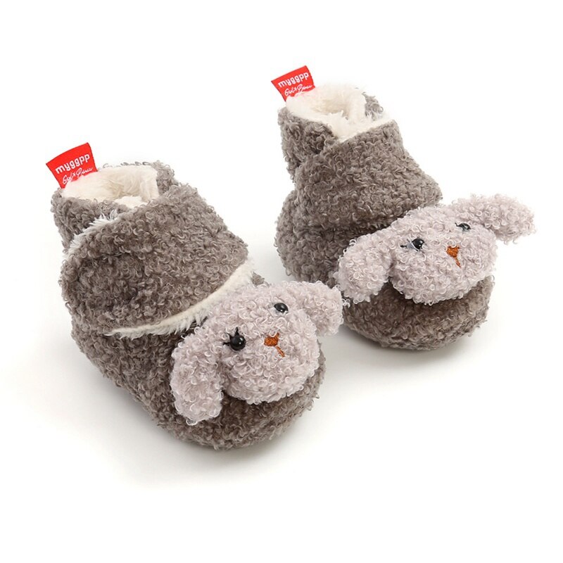 Zapatos cálidos de invierno para bebé recién nacido, calzado infantil de piel para niño y niña, zapatos antideslizantes de suela blanda para niño pequeño, botas