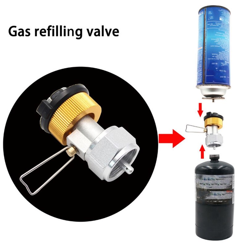Válvula de llenado de tanque de Gas propano de Gas largo, válvula de llenado de cilindro de Gas MAPP, dispositivo de llenado de tanque de Gas de Cassette para exteriores