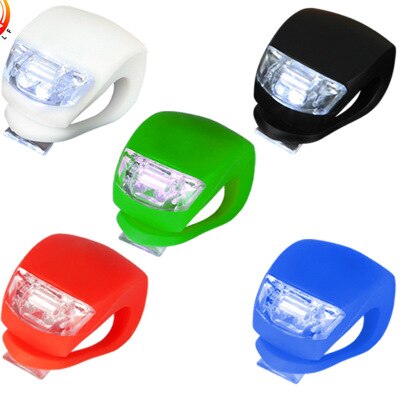 LED Bike Light Silicone Mountain Bike Set Push Cycle Clip Light Bicycle Tail Light Waterproof 3 Mode Full Light Flash Slow Flash