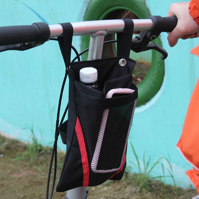 Bolsa de manillar de la bici frente Marco de tubo de ciclismo paquetes Scooter pequeña bolsa para teléfono móvil de clave pequeño artículos negro y rojo Edg.