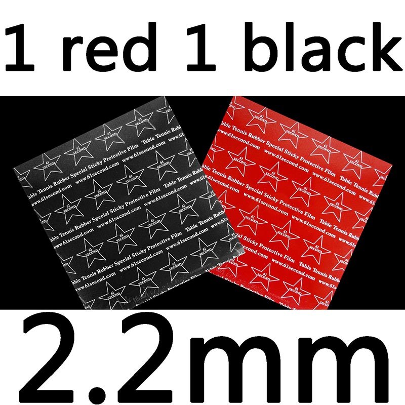 LIGHTNING DS – caoutchouc de Tennis de Table d&#39;entraînement 2x61 secondes avec éponge: 1 Red 1 Black 2.2mm